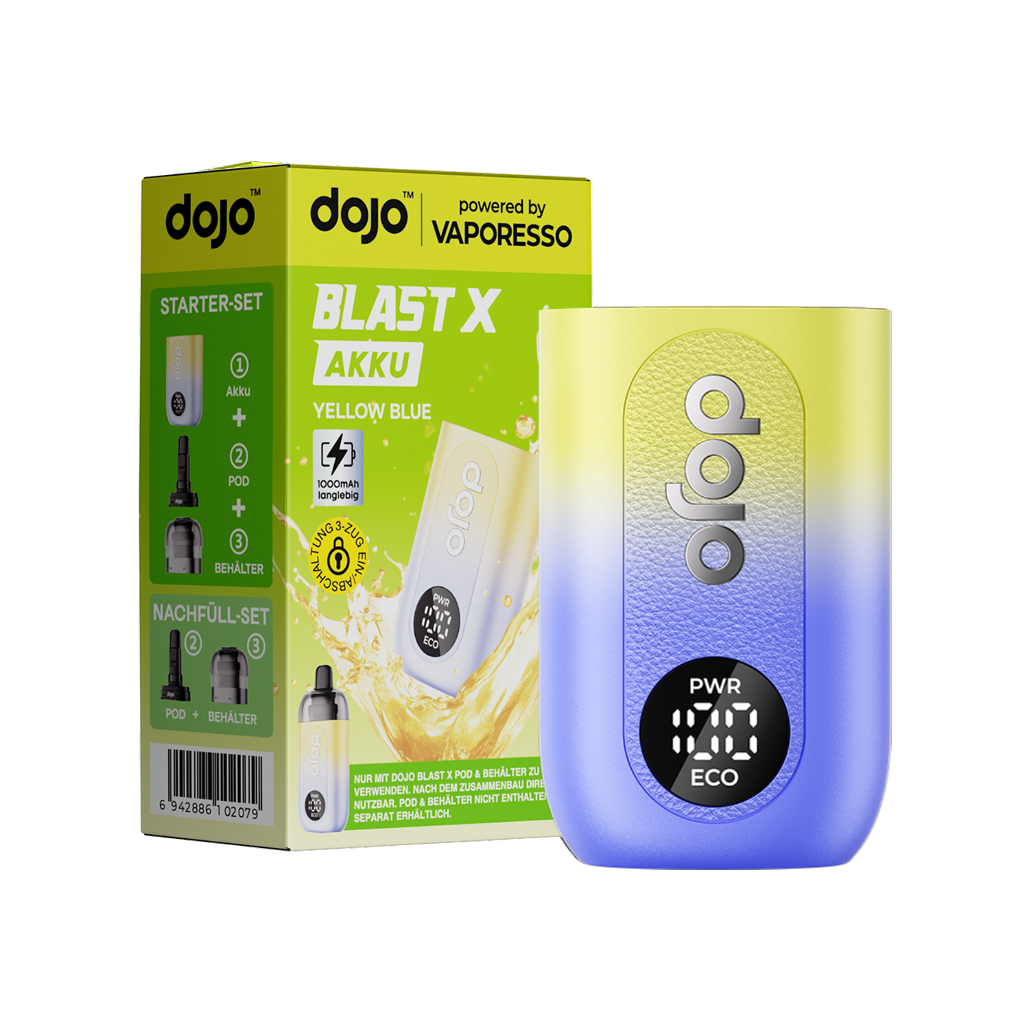 DOJO BLAST X, BATTERY YELLOW BLUE